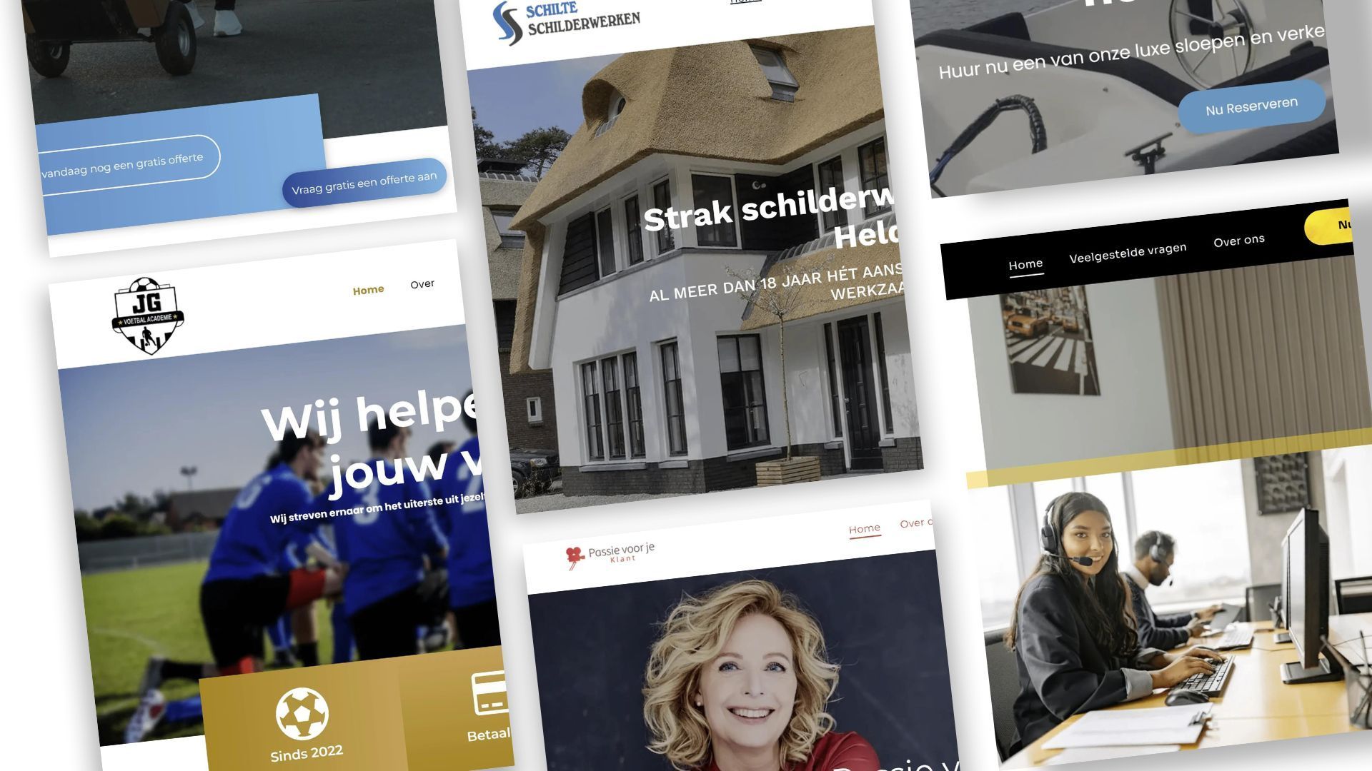 Verzameling websites die ICT Vianen heeft gemaakt